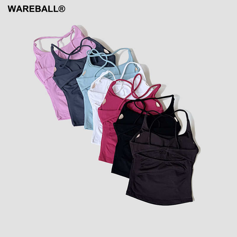 Running Belt - Women Yoga Vest Cross Straps Open