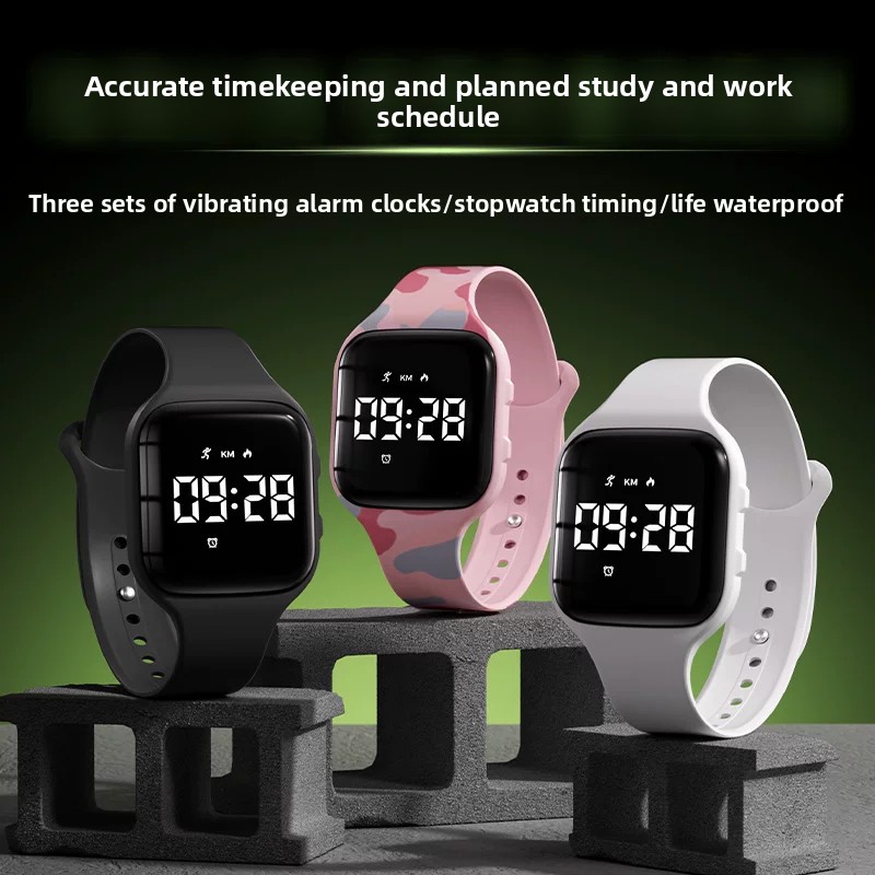Kids LED Digital Silent Vibrat - Running Watch recension och pris