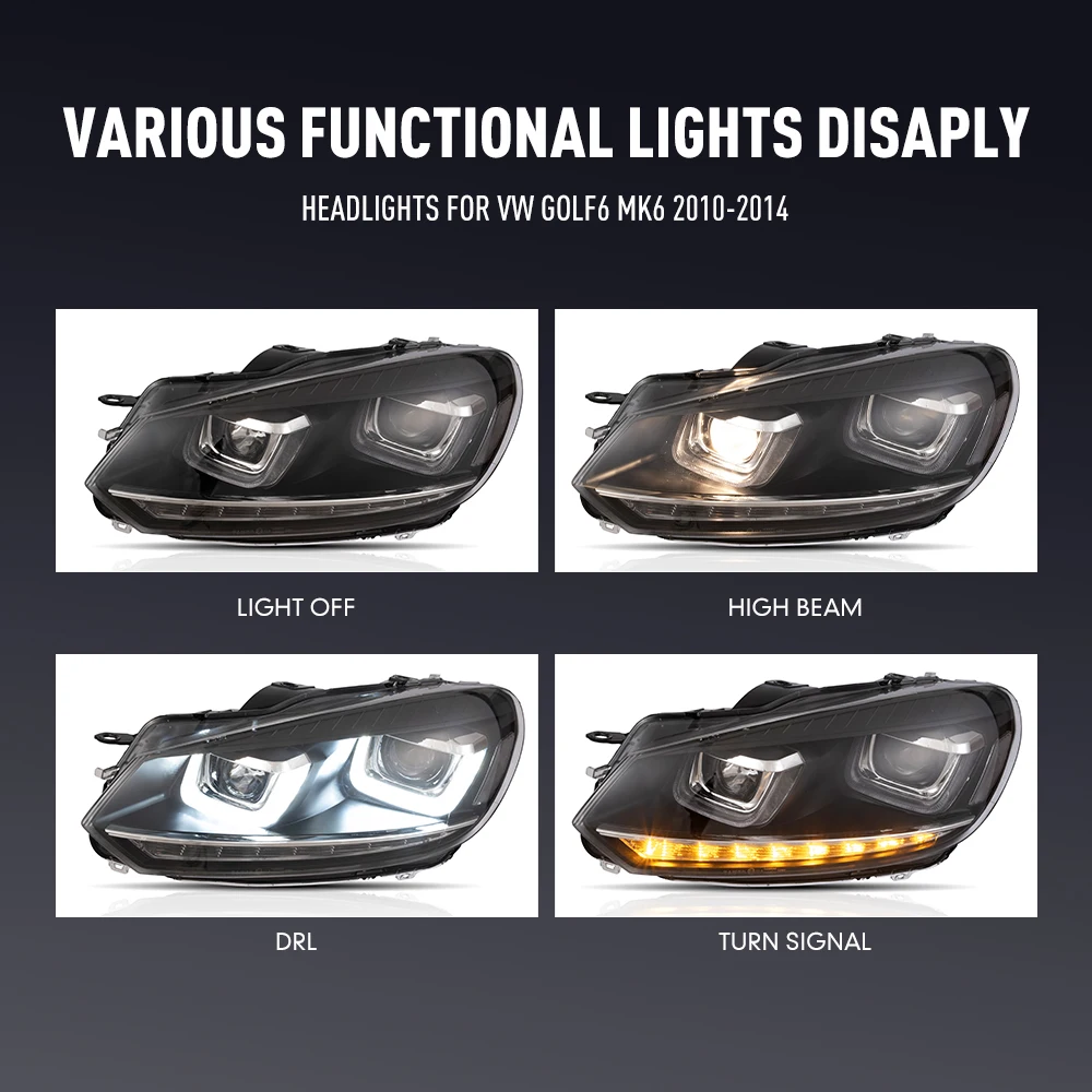 2PCs Car Styling Head Lamp for - Running Headlamp recension och pris