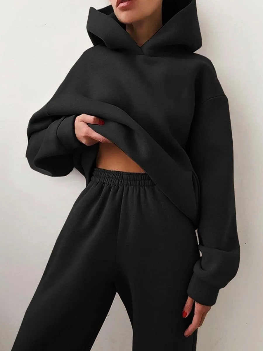 Autumn Winter Women 2 Piece Ou - Joggers Pants recension och pris