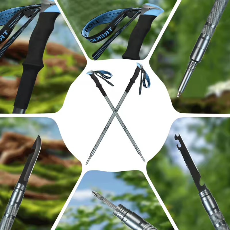Multifunctional Aluminum Trekk - Trekking Pole Carbon recension och pris