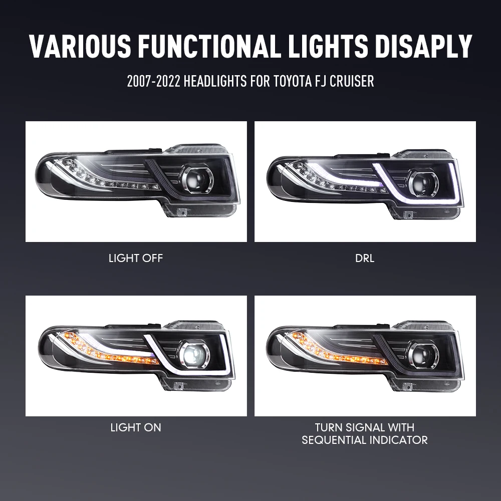 2PCs Car Styling Head Lamp for - Running Headlamp recension och pris